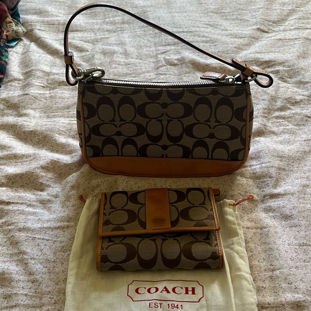 COACH mini handbag & wallet